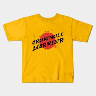 Oriental Brush Crokinole Warrior Kids T-Shirt